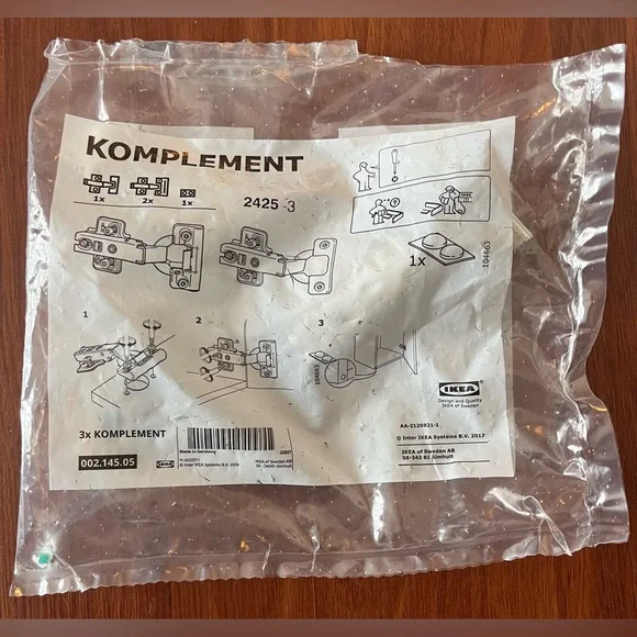 IKEA KOMPLEMENT Soft Close Cabinet Hinge – Set of 2 - Picture 2 of 5